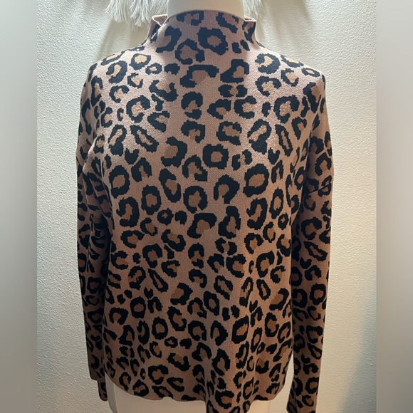 Rachel Zoe Leopard Print Blouse - Black and Tan NWOT - Picture 1 of 7